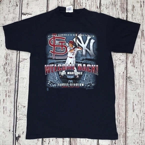 Tino Martinez St. Louis Cardinals New York Yankees 2003 MLB Baseball Tee Tshirt - Picture 1 of 4